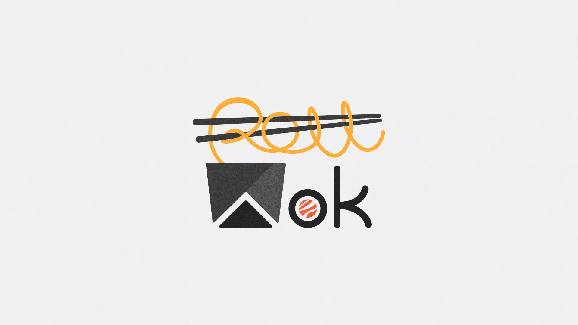 Разработка логотипа суши-бара «Roll Wok Club» в Менделеевске
