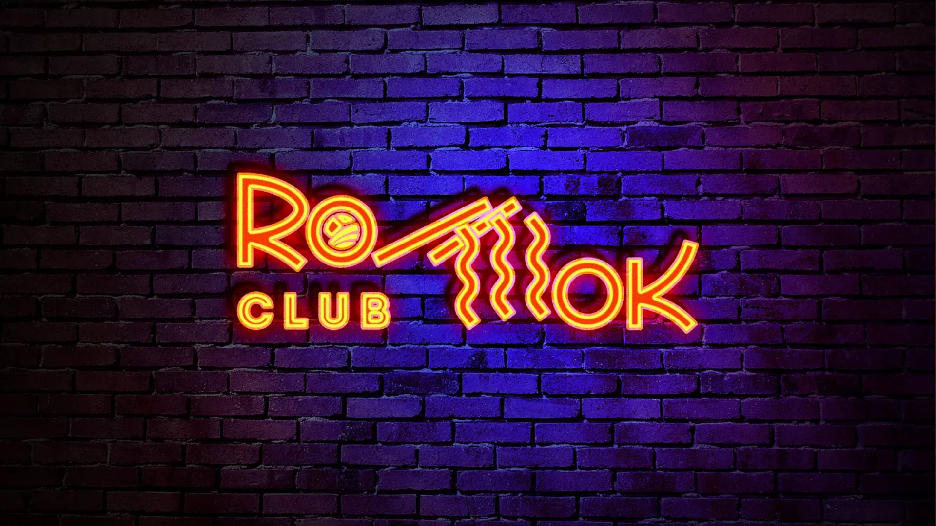 Разработка интерьерной вывески суши-бара «Roll Wok Club» в Менделеевске