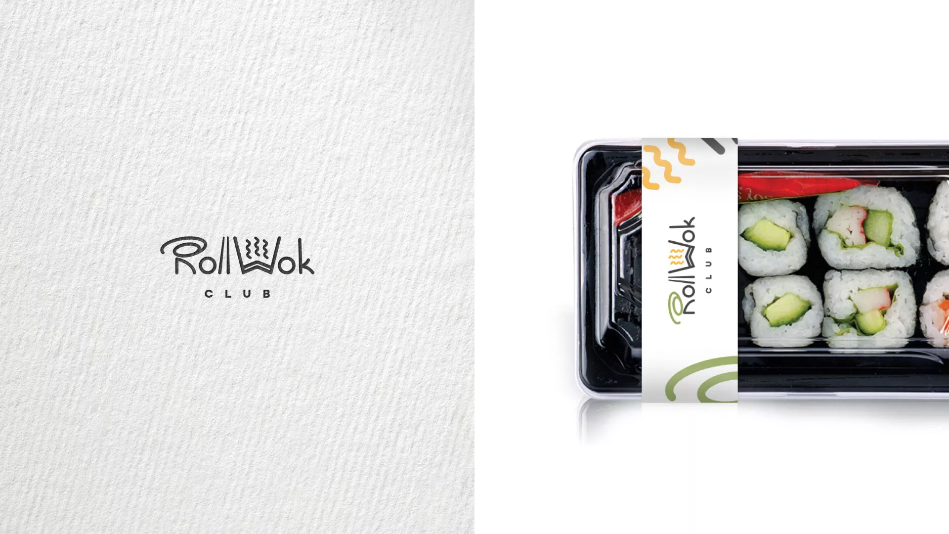 Создание дизайна упаковки суши-бара «Roll Wok Club» в Менделеевске
