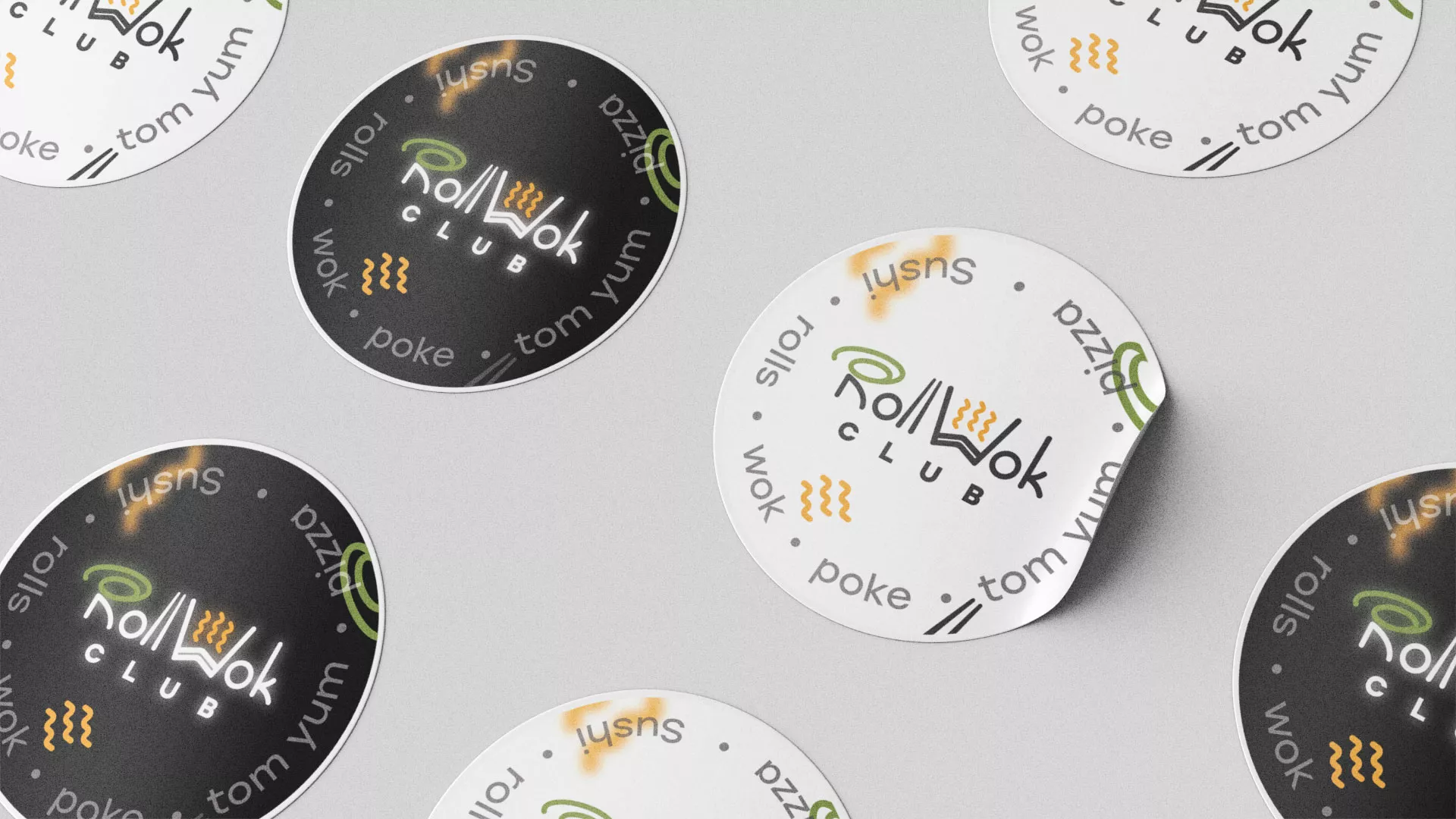 Создание дизайна упаковки суши-бара «Roll Wok Club» в Менделеевске
